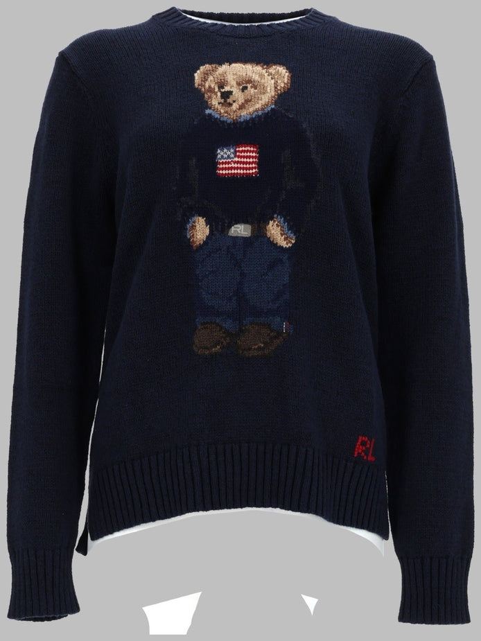MAGLIA "BEAR" IN COTONE E LINO