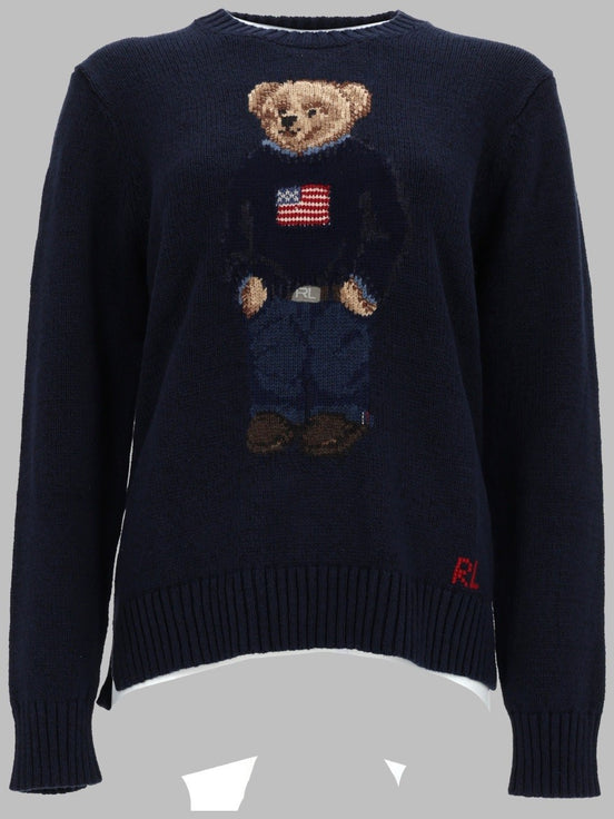 MAGLIA "BEAR" IN COTONE E LINO