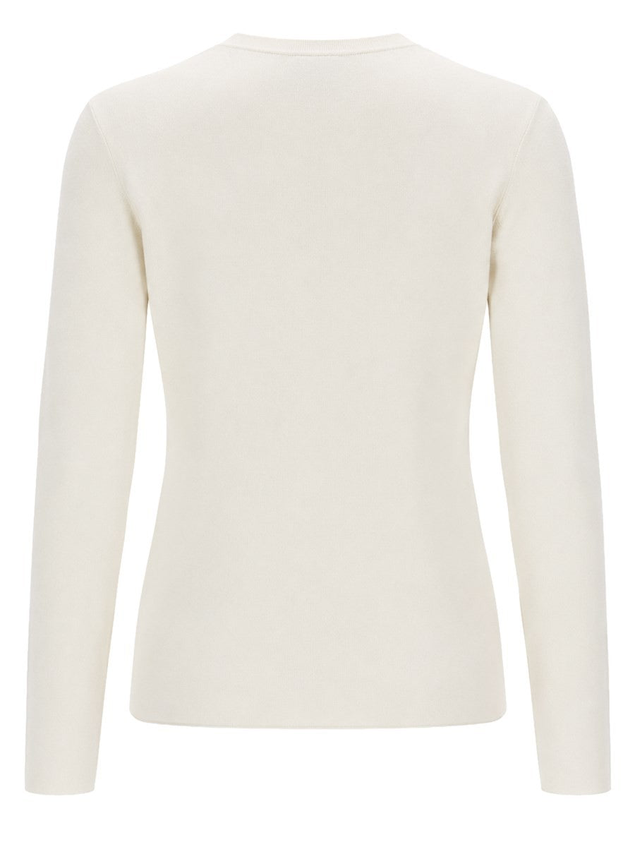 Max Mara Maglia in filato di lana con logo a rilievo
