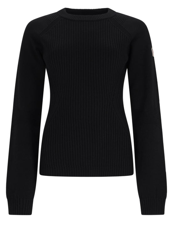 Maglia In Lana Con Patch Logo