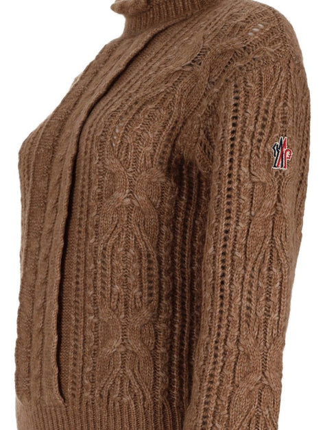 MONCLER GRENOBLE Maglia Traforata in Misto Alpaca