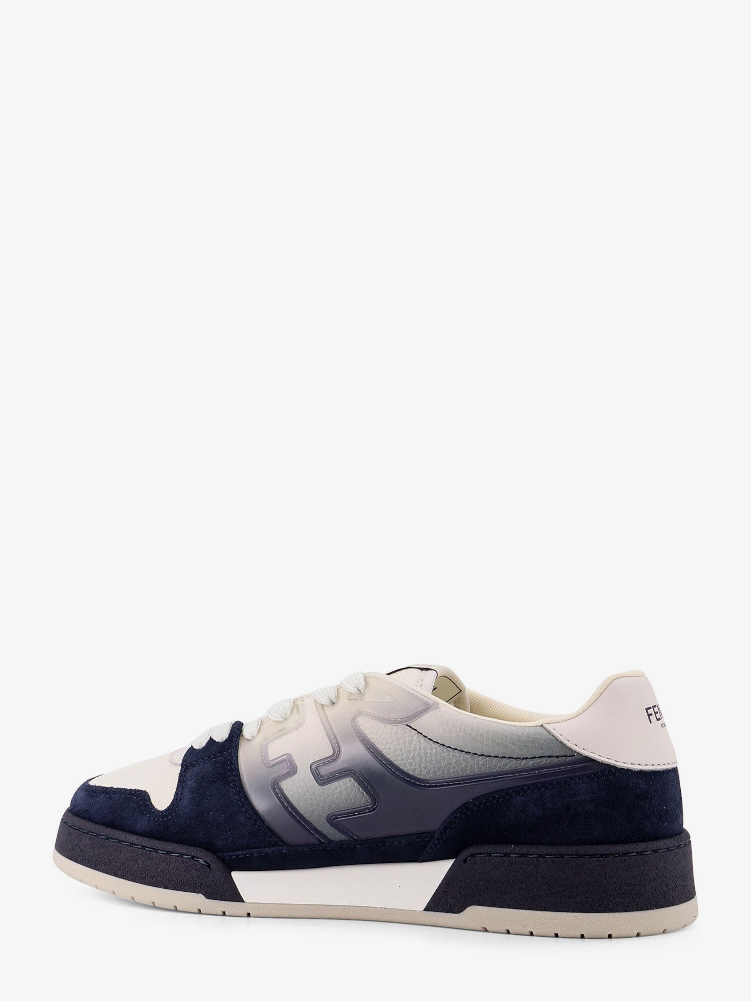 Match leather sneakers with suede inserts