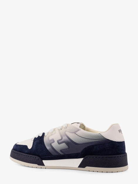 Match leather sneakers with suede inserts