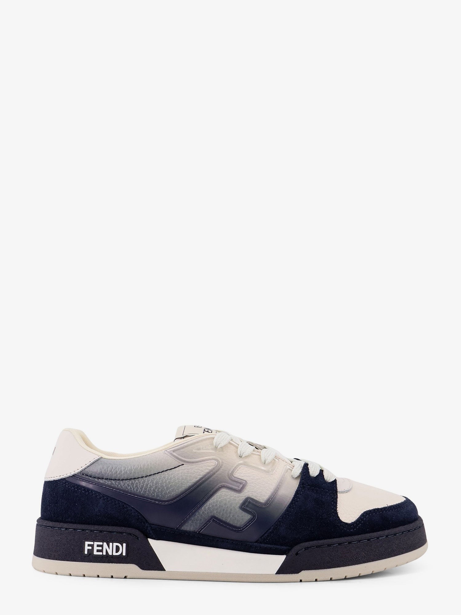 Match leather sneakers with suede inserts