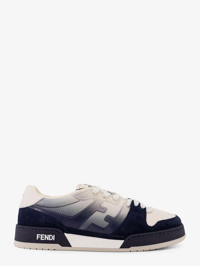 Match leather sneakers with suede inserts