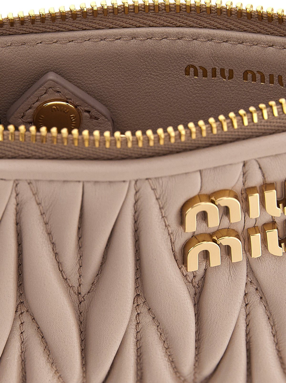 Miu Miu Matelassé nappa cardholder