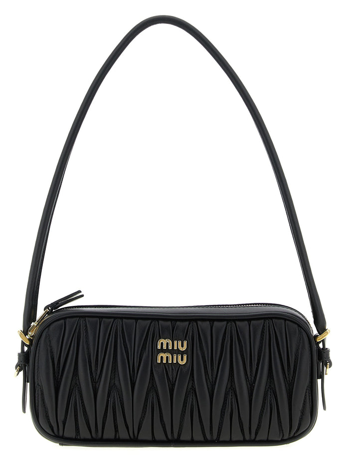 Matelassé nappa pouch