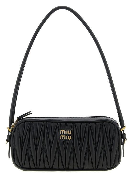 Matelassé nappa pouch