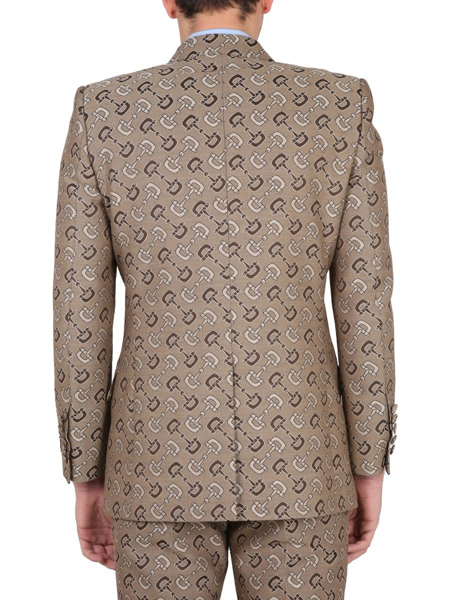 MAXI CLAMP PATTERN COTTON JACKET