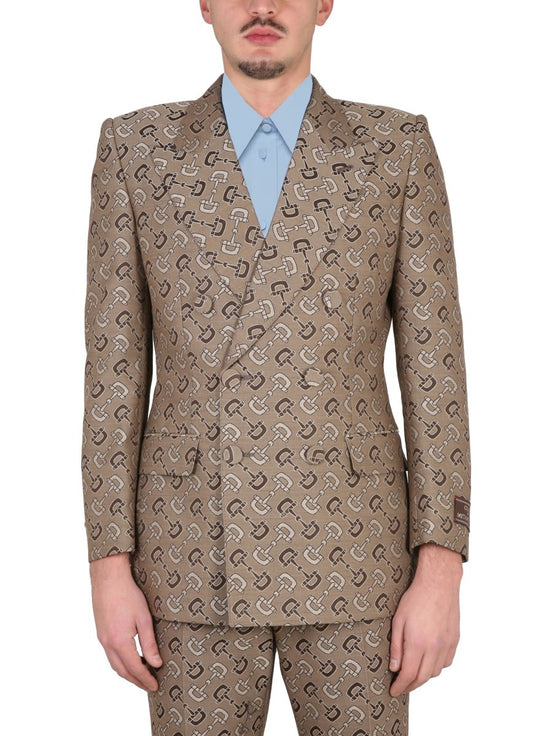 MAXI CLAMP PATTERN COTTON JACKET