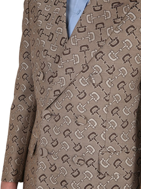MAXI CLAMP PATTERN COTTON JACKET