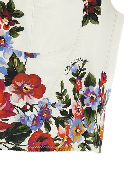 'Mazzo di fiori' print top