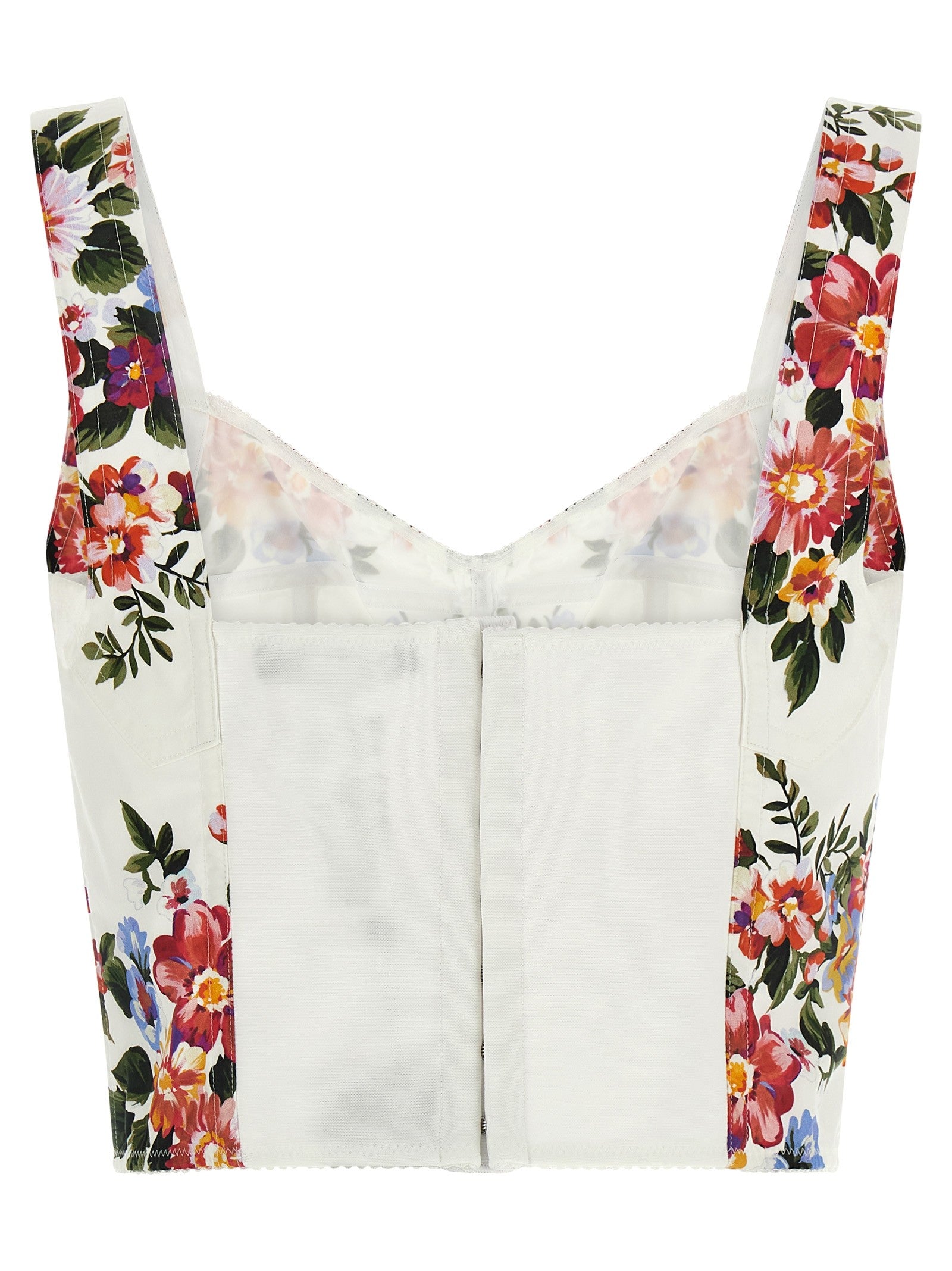 'Mazzo di fiori' print top