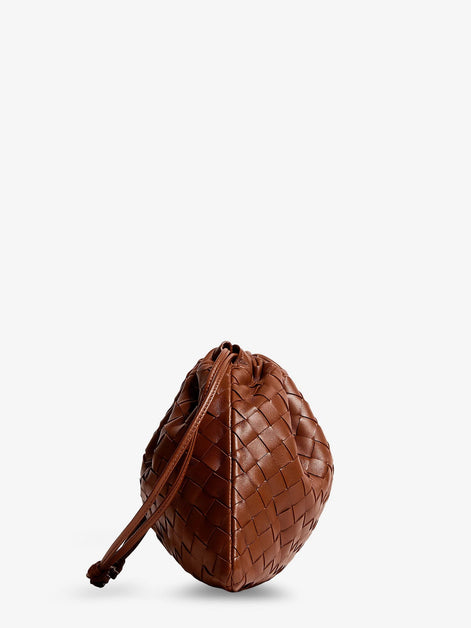 Medium Dustbag leather clutch bag with Intrecciato effect