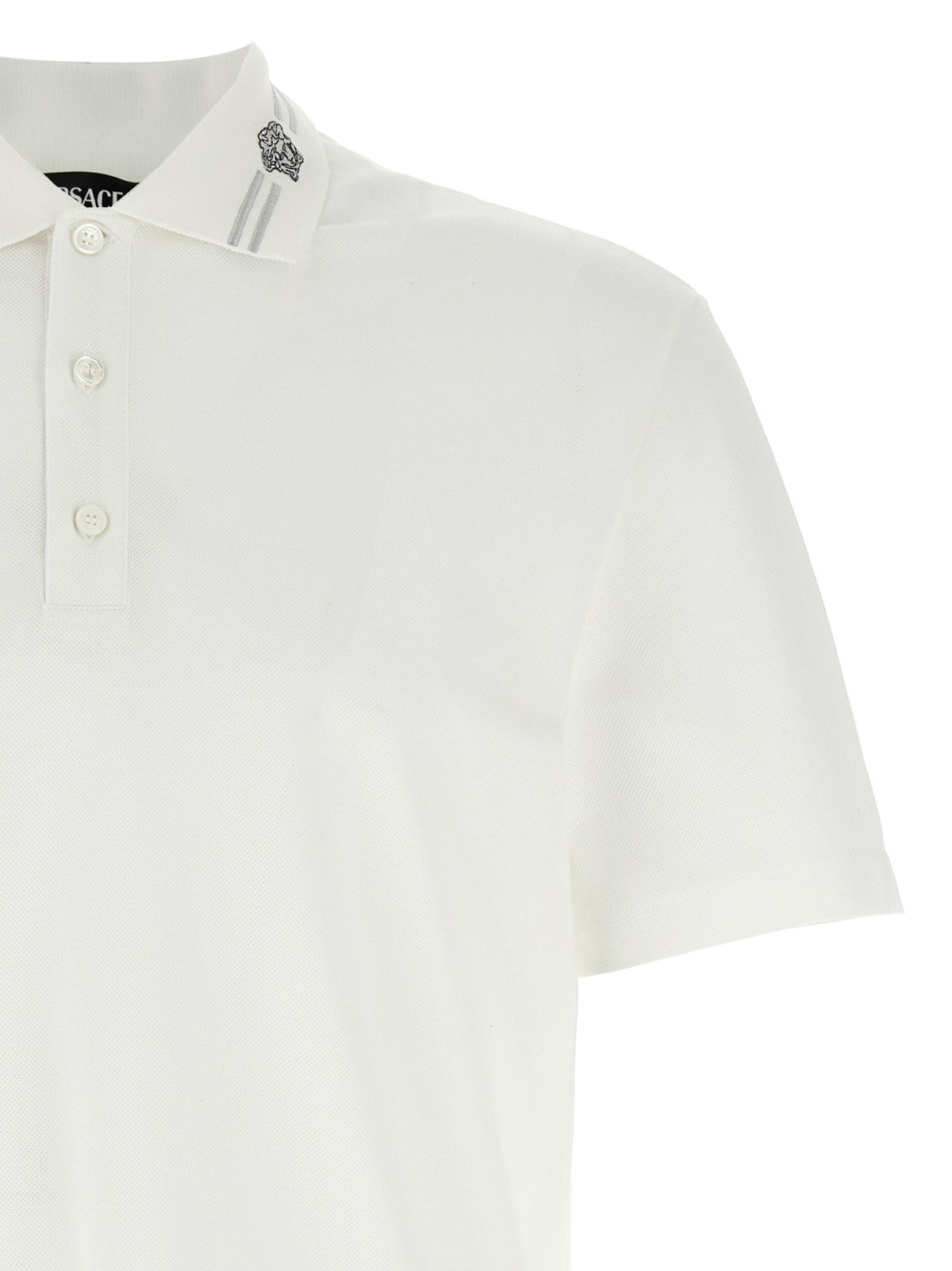 Versace 'Medusa embroidery' polo shirt