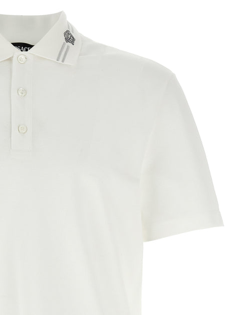 Versace 'Medusa embroidery' polo shirt