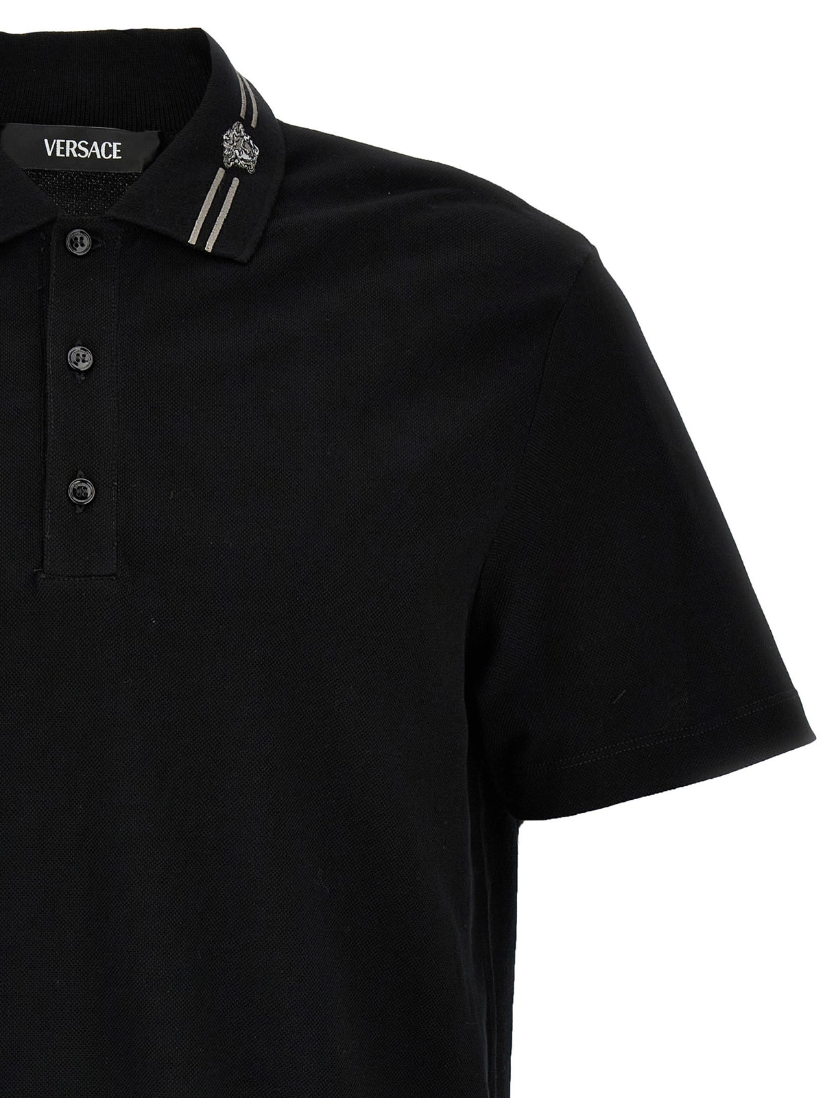 Versace 'Medusa embroidery' polo shirt