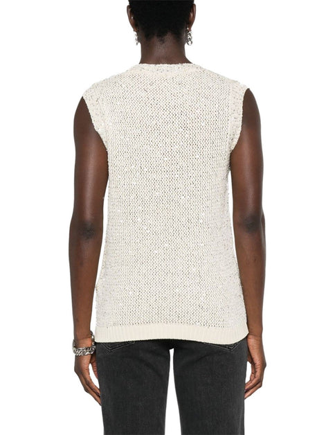 "MELYSSA" TOP WITH SEQUINS