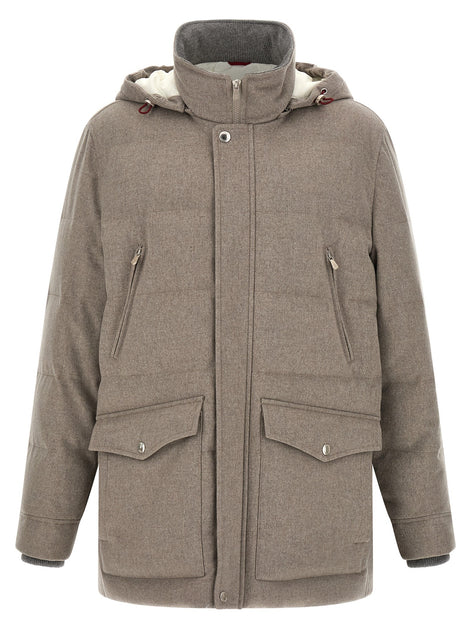 Membrane wool flannel parka