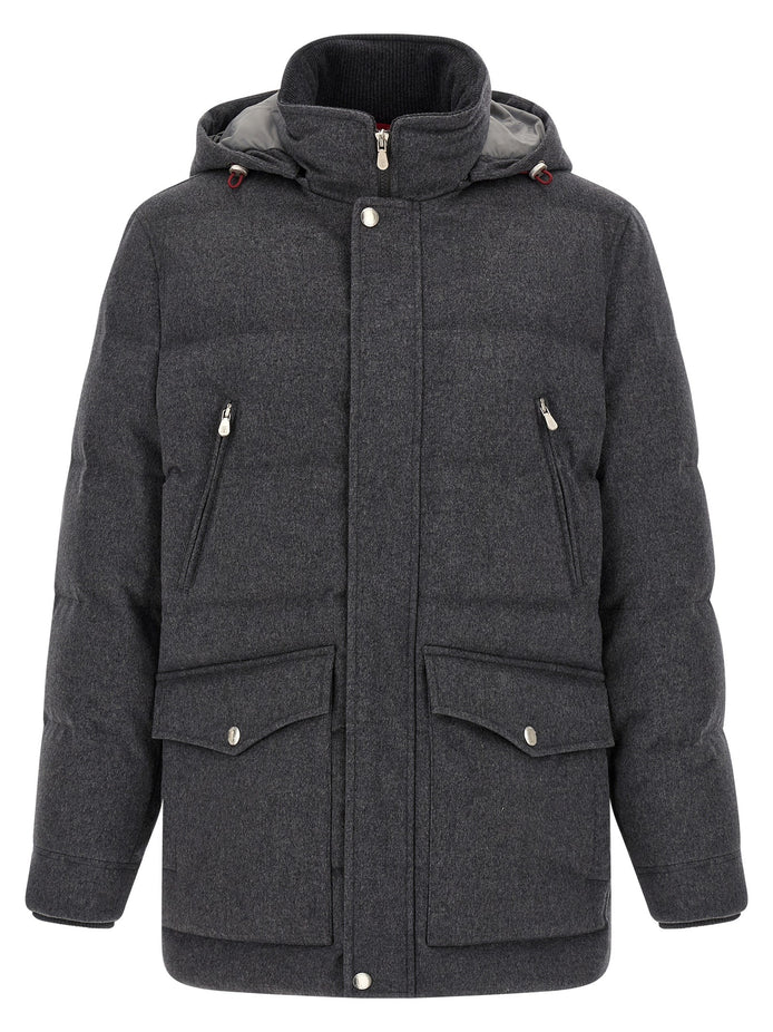 Membrane wool flannel parka