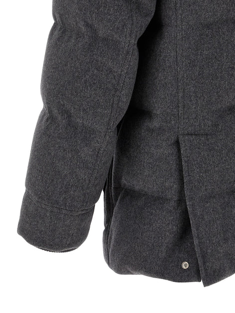 Brunello Cucinelli Membrane wool flannel parka