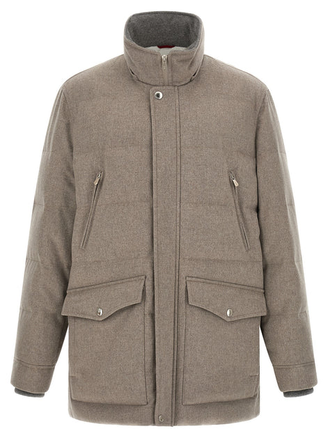 Brunello Cucinelli Membrane wool flannel parka