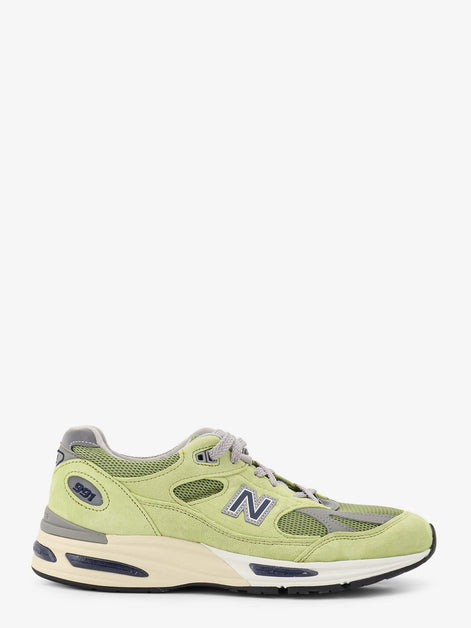 Mesh and suede sneakers with side logo