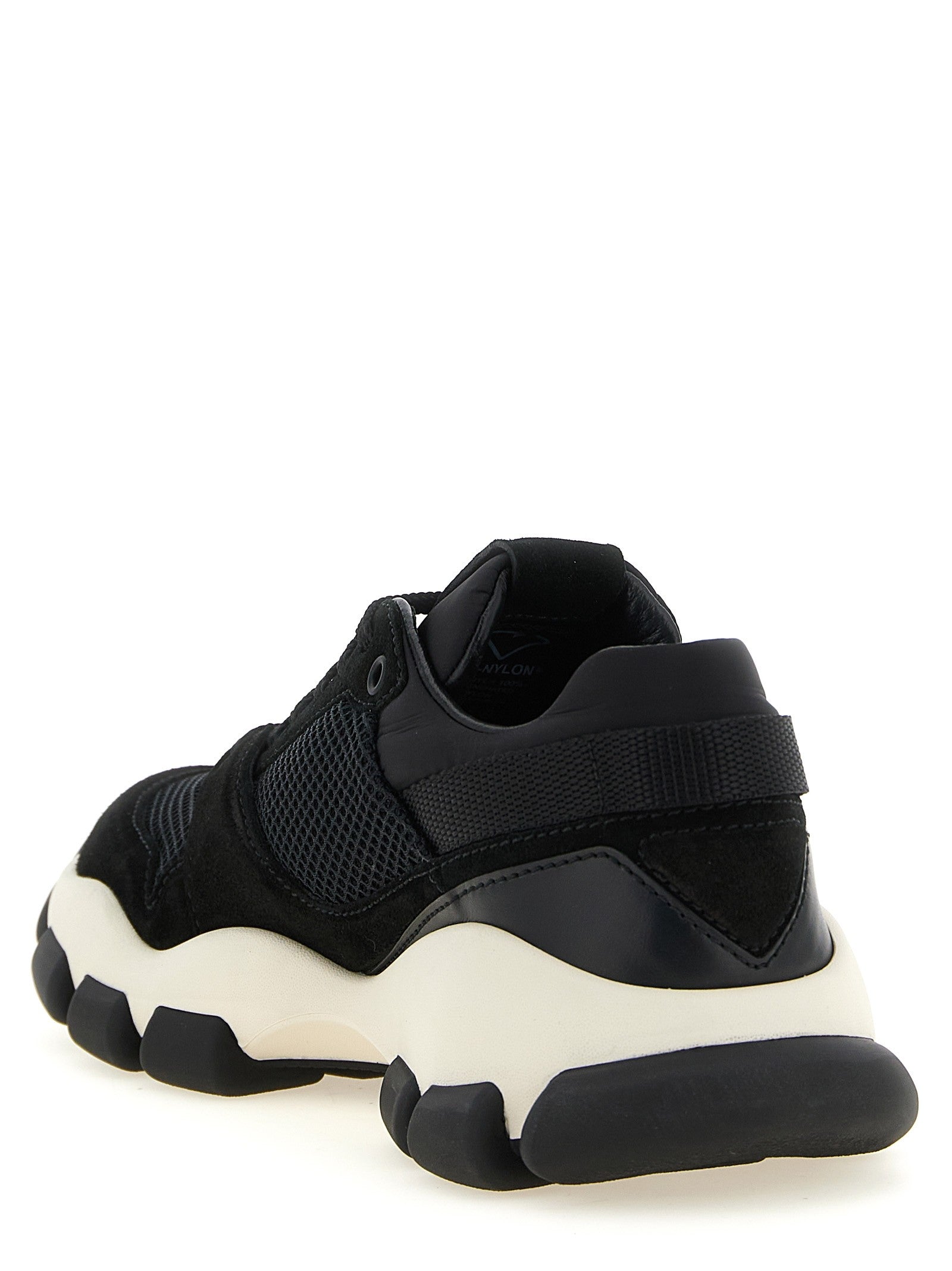 Mesh and suede sneakers