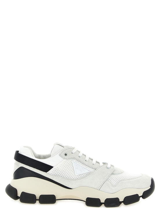 Mesh and suede sneakers