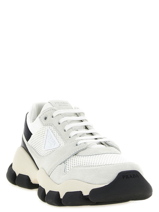 Mesh and suede sneakers