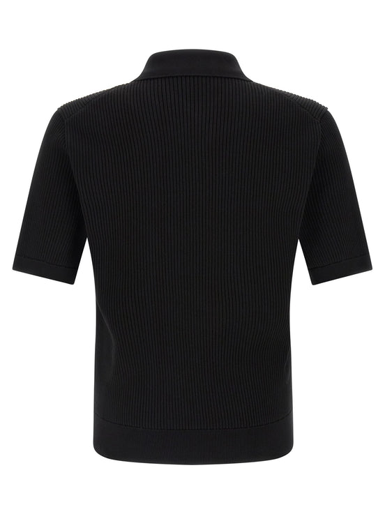 Dolce & Gabbana Micro-ribbed polo shirt