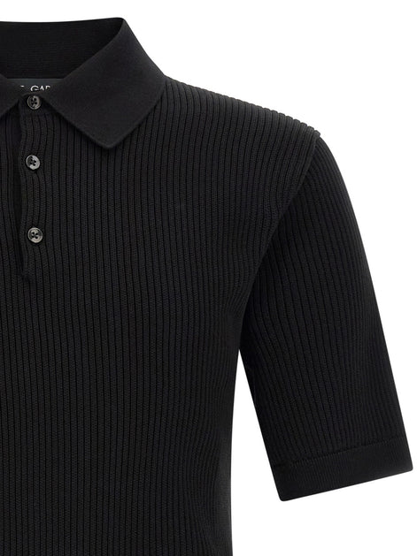 Dolce & Gabbana Micro-ribbed polo shirt