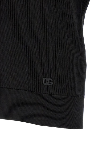 Dolce & Gabbana Micro-ribbed polo shirt