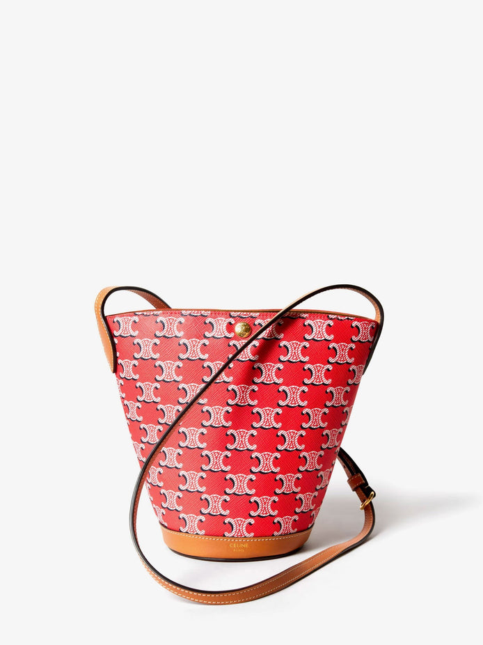 Mini Bucket Bag in Triomphe Canvas