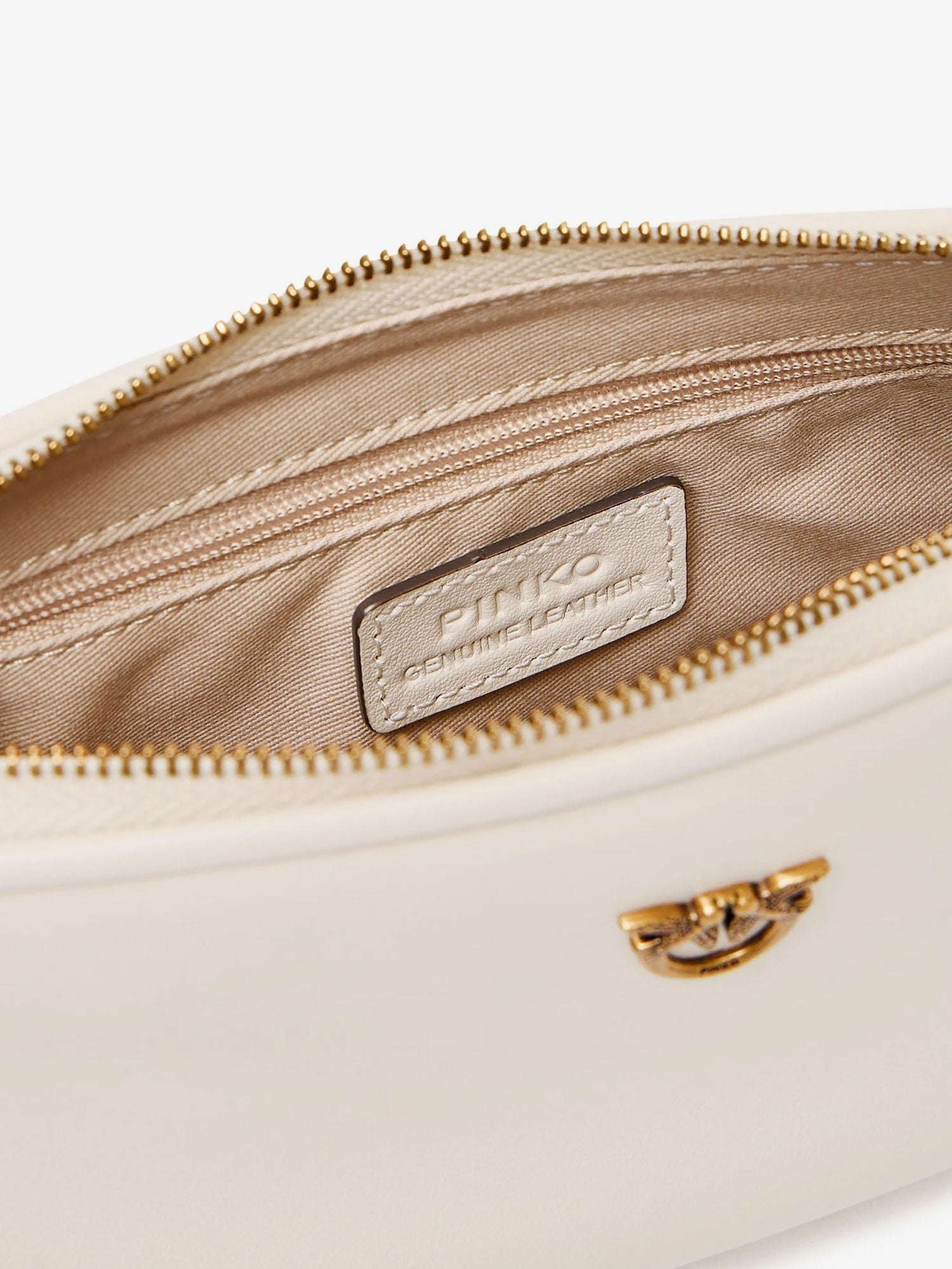 Pinko Mini Half Moon leather crossbody bag