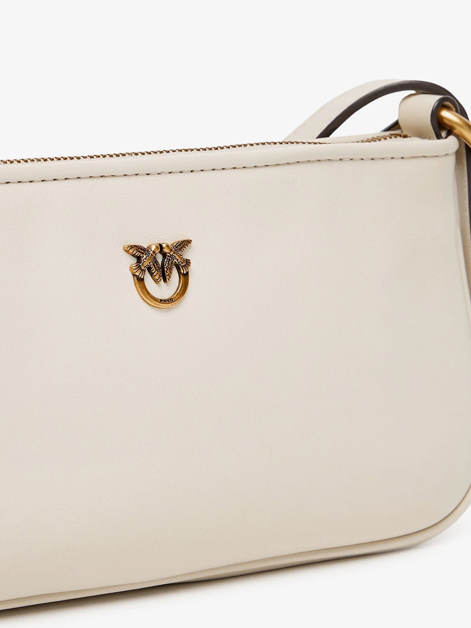 Pinko Mini Half Moon leather crossbody bag