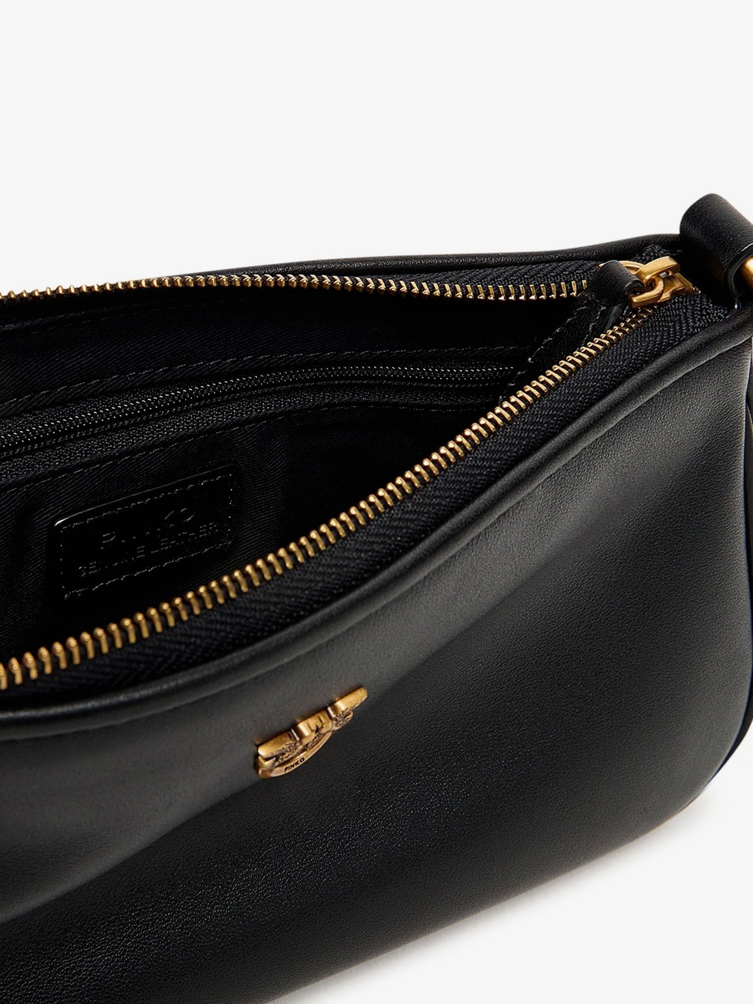 Pinko Mini Half Moon leather crossbody bag