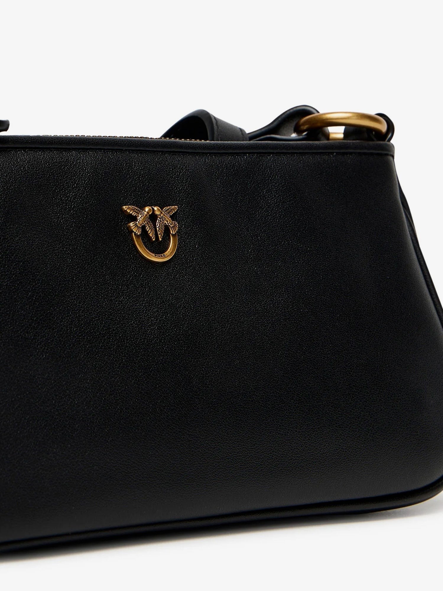 Pinko Mini Half Moon leather crossbody bag