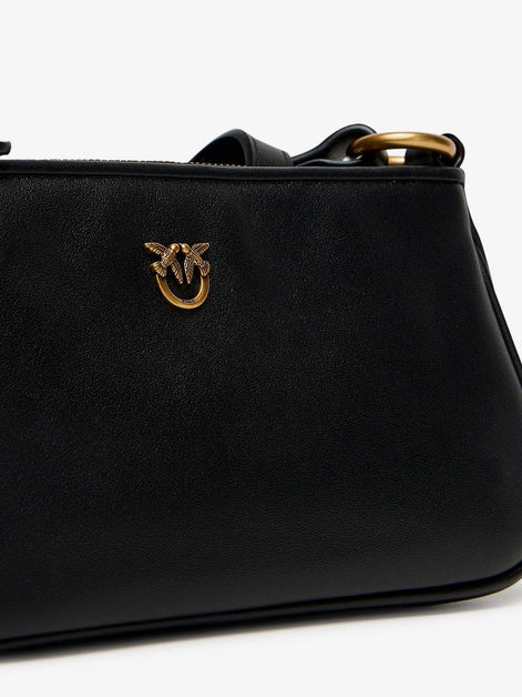 Pinko Mini Half Moon leather crossbody bag