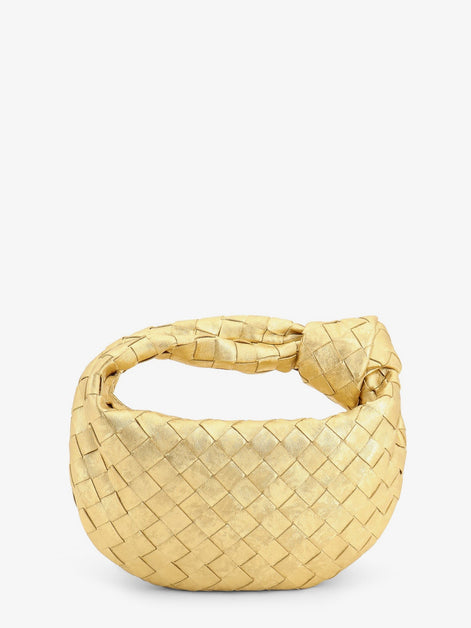 Mini Jodie leather handbag with a foggy mirror effect braided motif