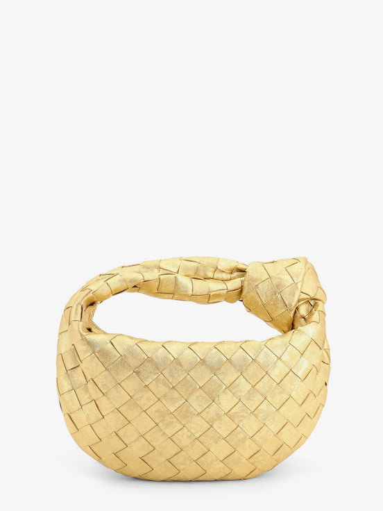 Mini Jodie leather handbag with a foggy mirror effect braided motif