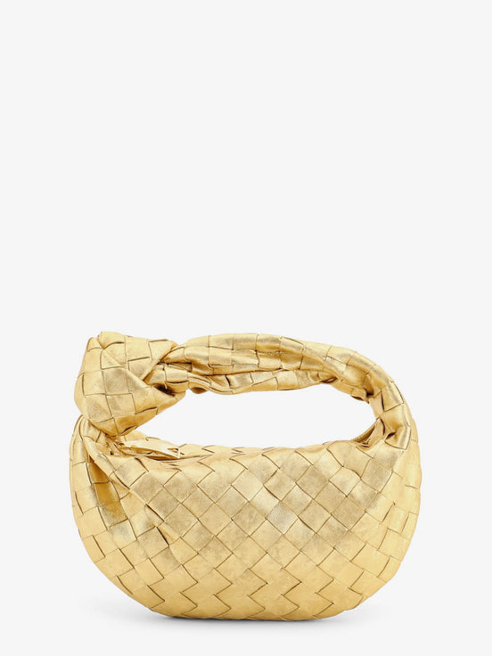 Mini Jodie leather handbag with a foggy mirror effect braided motif