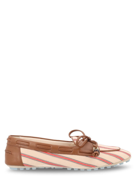MOCASSINO IN CANVAS FF E PELLE