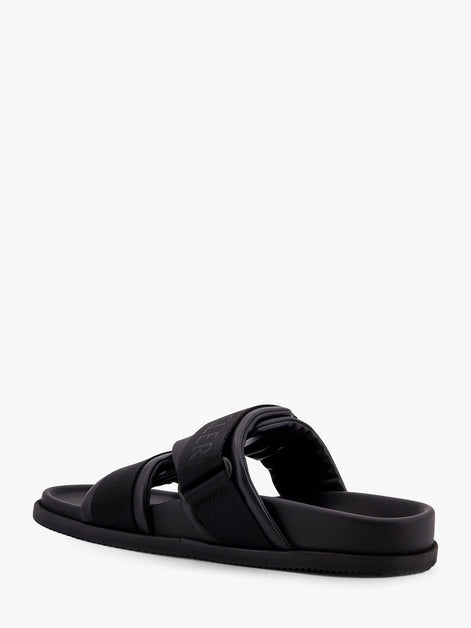 Mon summer leather sandals with nylon details