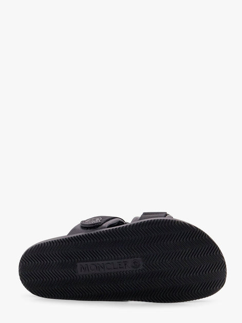 Mon summer leather sandals with nylon details