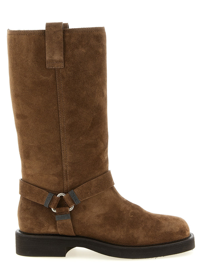 Monile suede boots