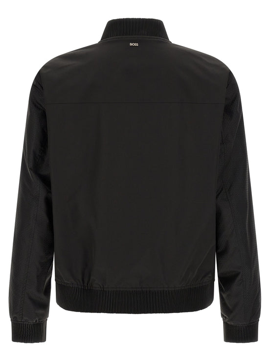 HUGO BOSS Monogram sleeve bomber jacket
