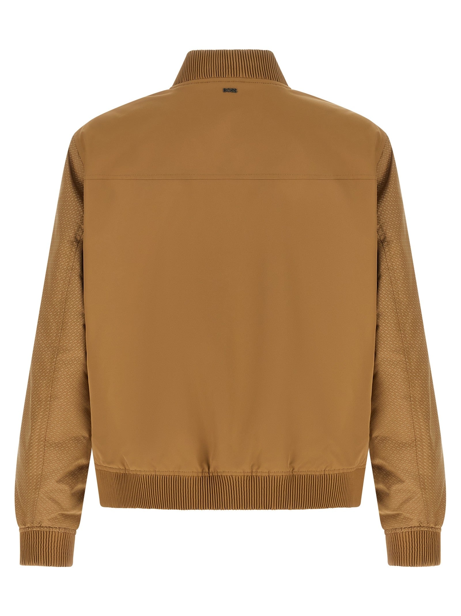 Monogram sleeve bomber jacket