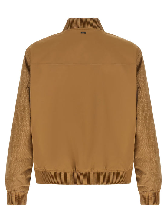 HUGO BOSS Monogram sleeve bomber jacket