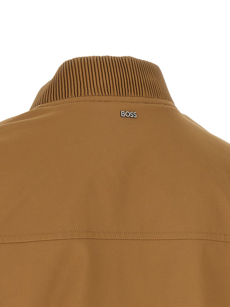 Monogram sleeve bomber jacket